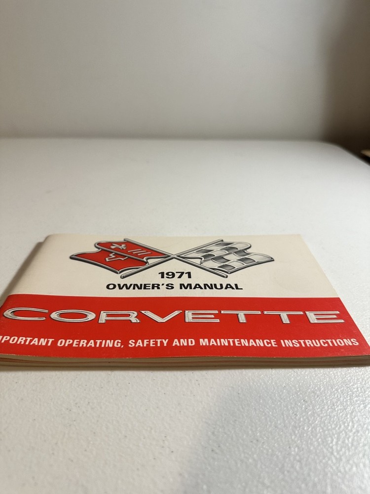1971 Corvette Owner's Manual OEM