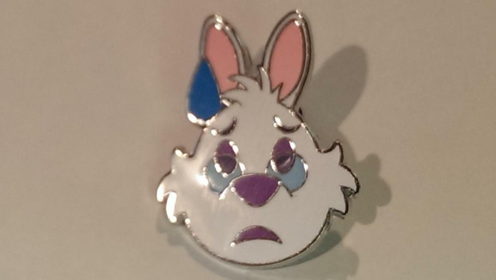 Disney Trading Pins-2017 Emoji Blitz-White Rabbit Nervous