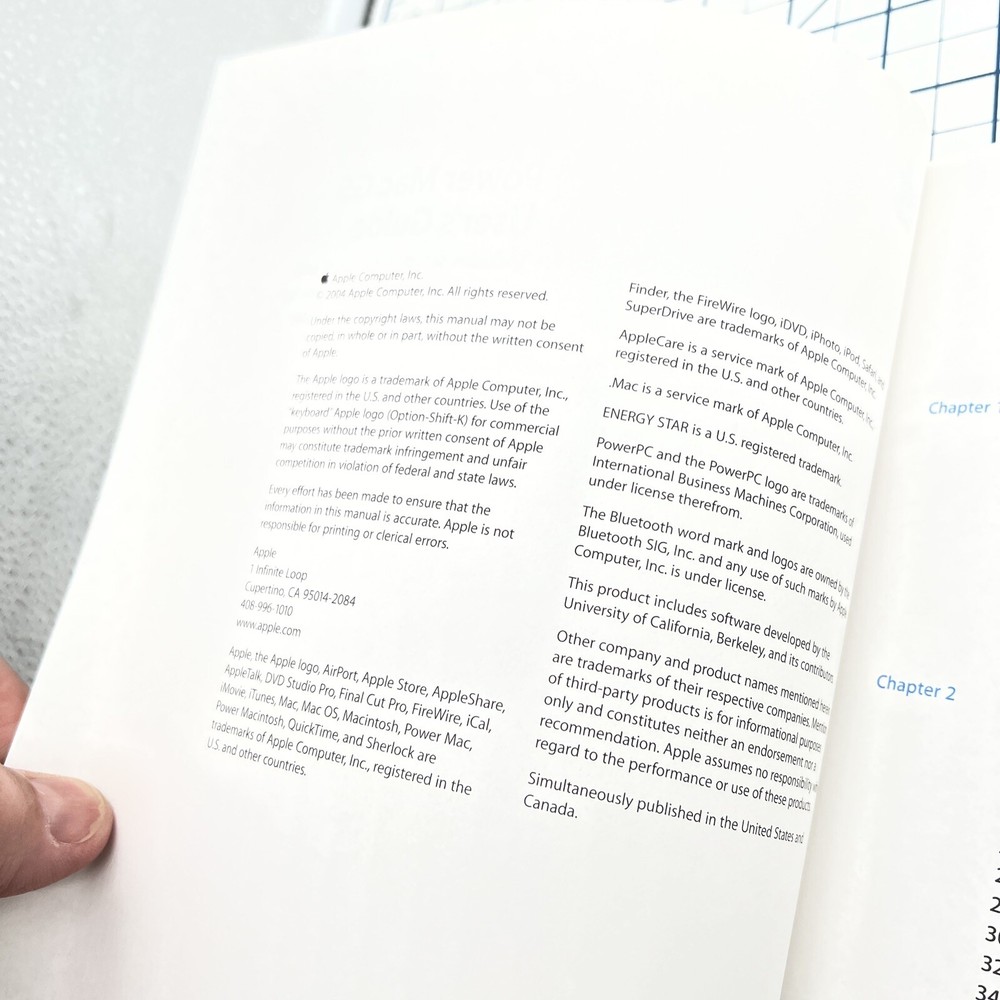 (2) Apple Computer Manuals PowerBook G4 Getting Started Power Mac G5 User Guide