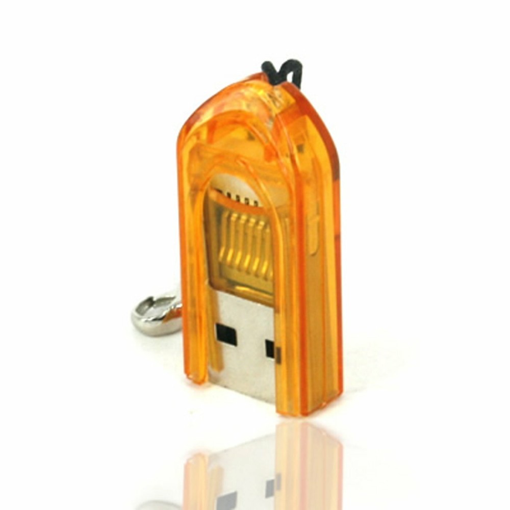 BlueProton USB 2.0 MicroSD MicroSDHC Card Reader Writer (Yellow)