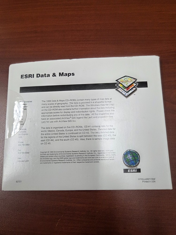 Lot of 5 ESRI Data & Maps