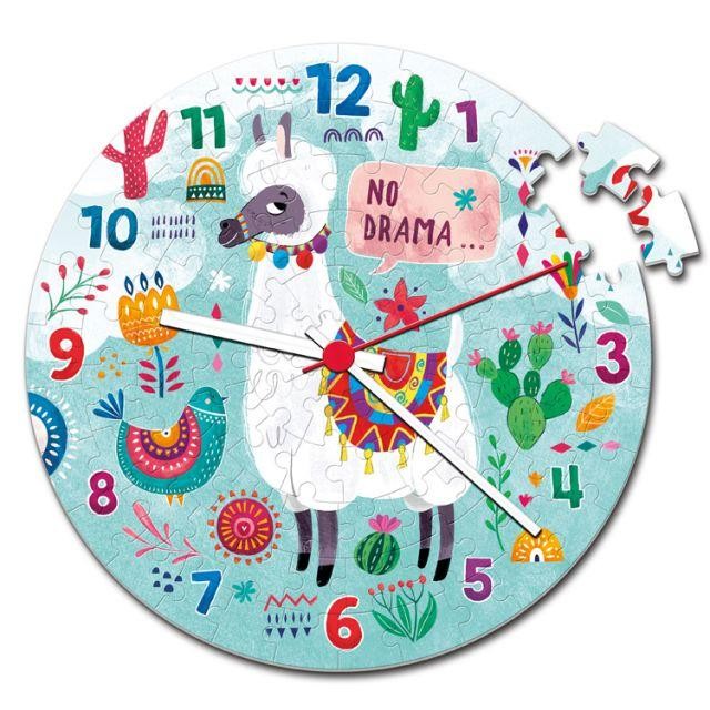 SuperColor 96-Piece Llama Clock Jigsaw Puzzle