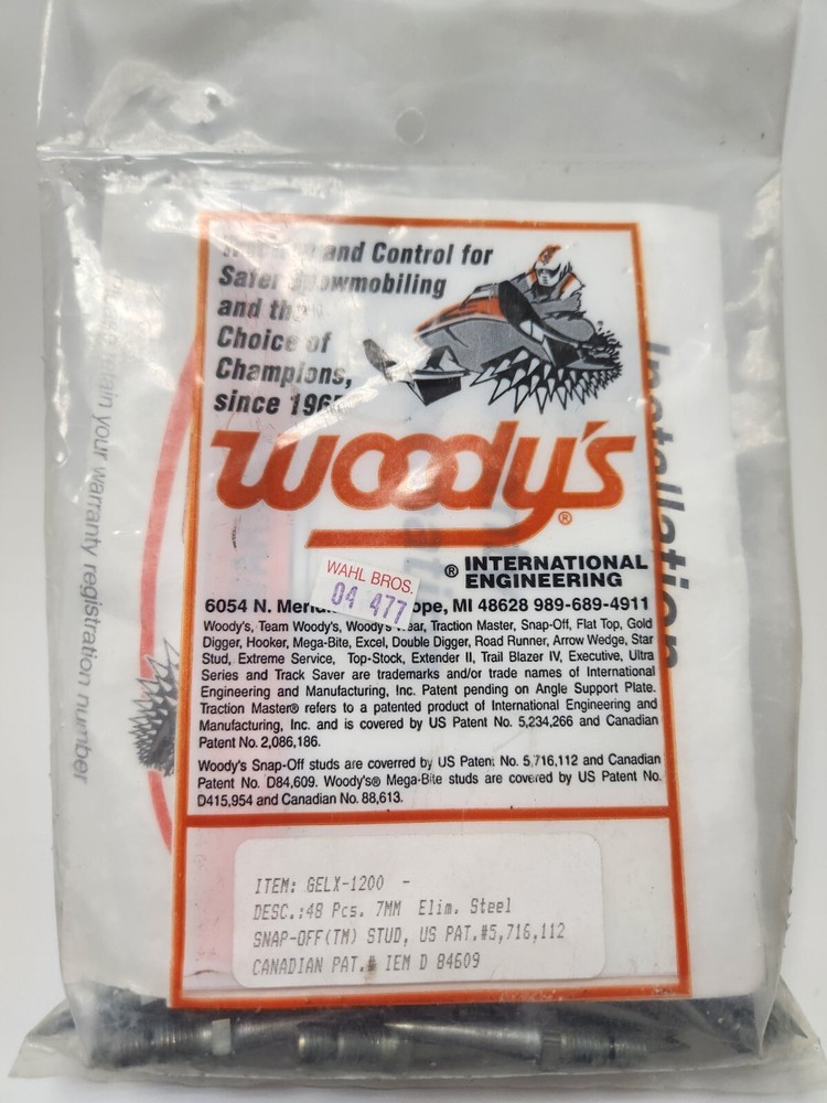 Woody's GELX-1200 Studs