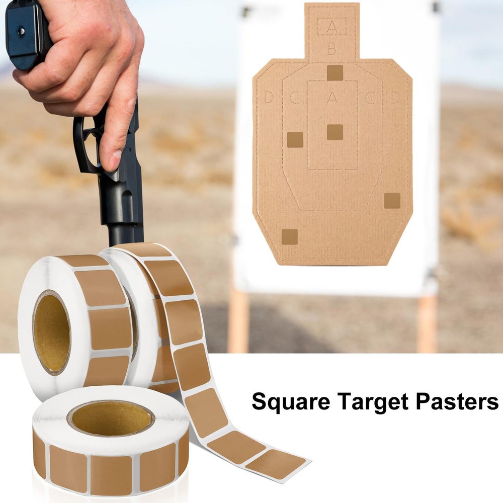 3 Rolls Action Target Paster Brown Square Repair Shooting Range Target Paster