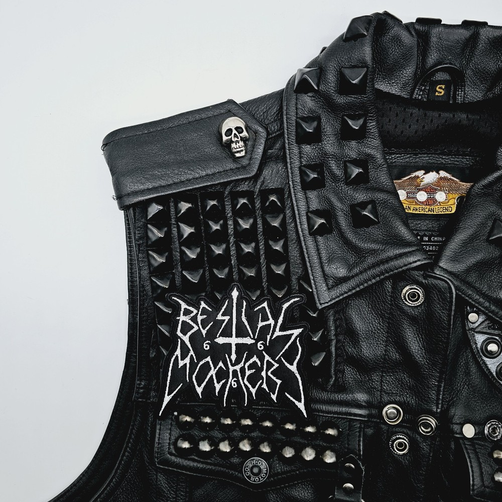 Bestial Mockery White Shaped EMBROIDERED PATCH