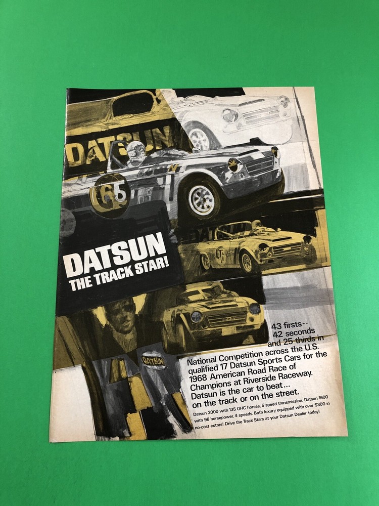 1968 1969 DATSUN 2000 ORIGINAL PRINT AD ADVERTISEMENT PRINTED