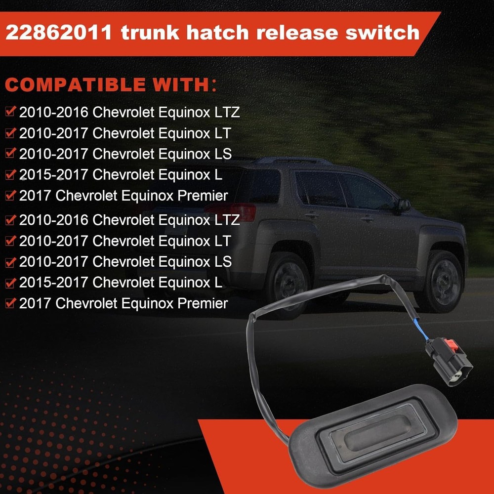 Trunk Hatch Release Switch Compatible with Terrain Equinox 2010-2017 Replace Rea