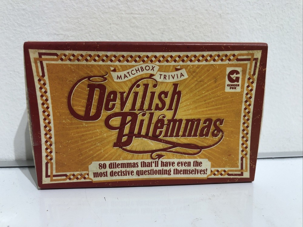 Matchbox Trivia Boxed Ginger Fox "Devilish Dilemmas" 80 Dilemmas - Complete