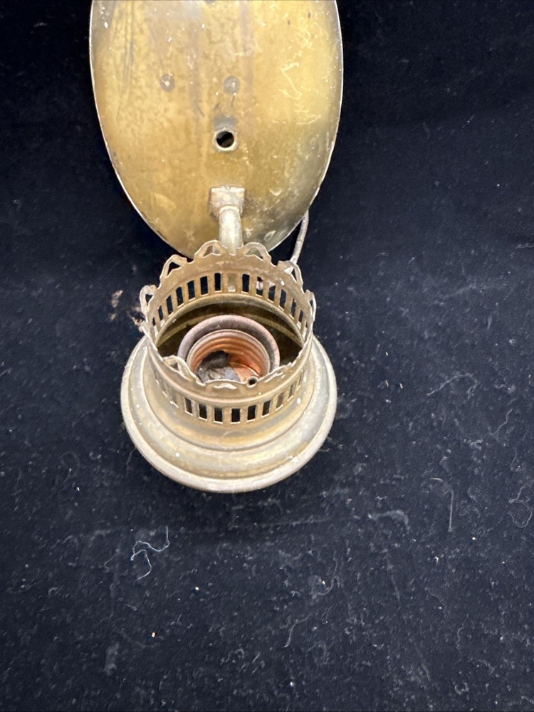 Vintage Simple Brass Lighted Wall Sconce