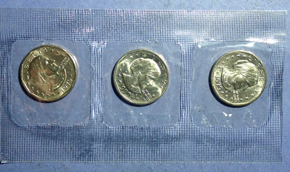 1979 Susan B. Anthony Dollar P/D/S BU Souvenir set