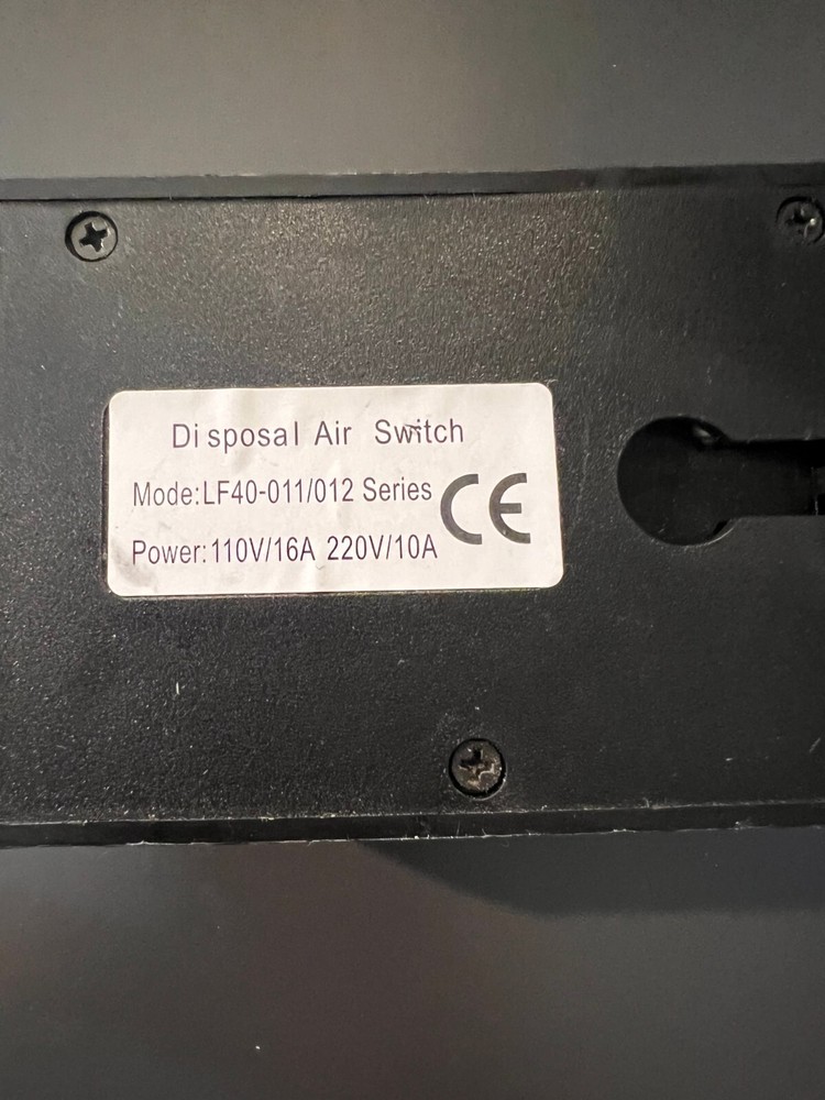 Garbage Disposal Air Switch LF40-011/012 Plastic Black