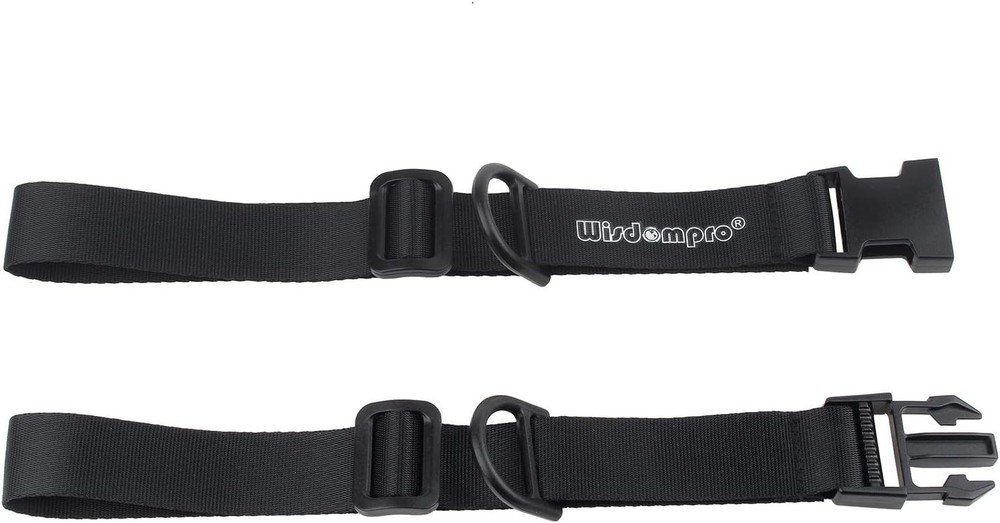 Hands-Free Adjustable Backpack Chest Strap with Rot Resistant Material - Black