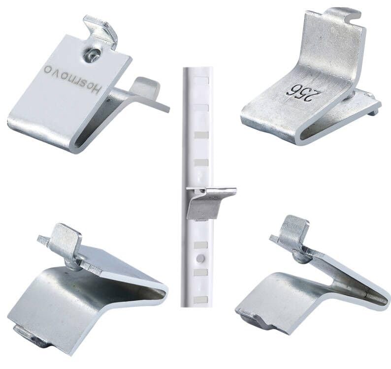 Adjustable Shelf Clips For 255 Standard Pilaster Metal Silver 40 PCS