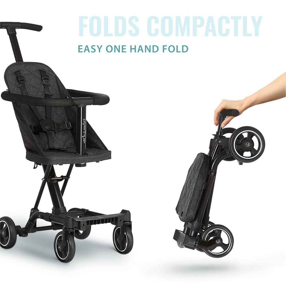 Lightweight and Compact Coast Rider Stroller with One Hand Easy Fold, Adjusta...