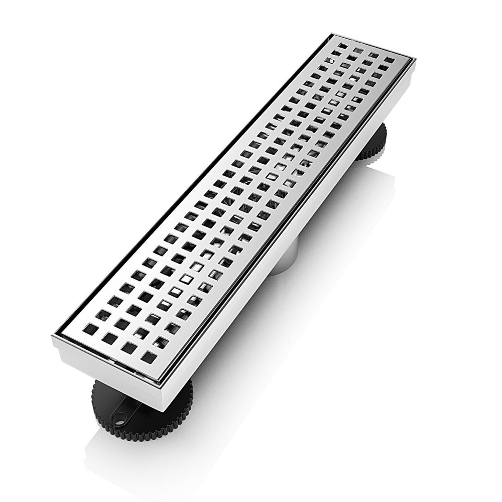 WEBANG 12 Inch Linear Shower Drain Rectangular Floor 12 Inch, Brushed