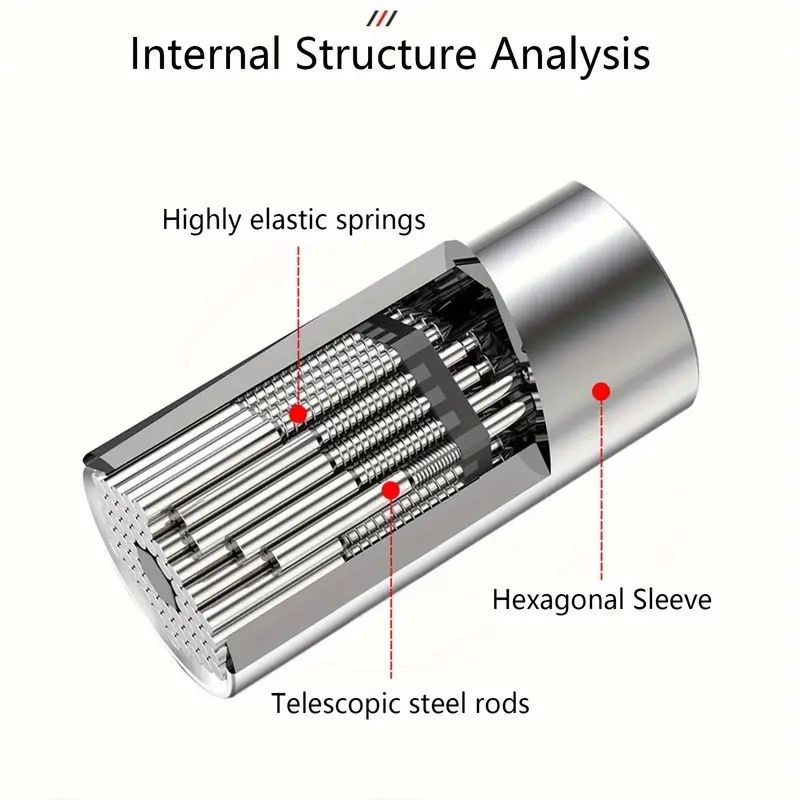 Universal Socket Wrench Set + Flexible Drill Extension Bit - Screw Head Set