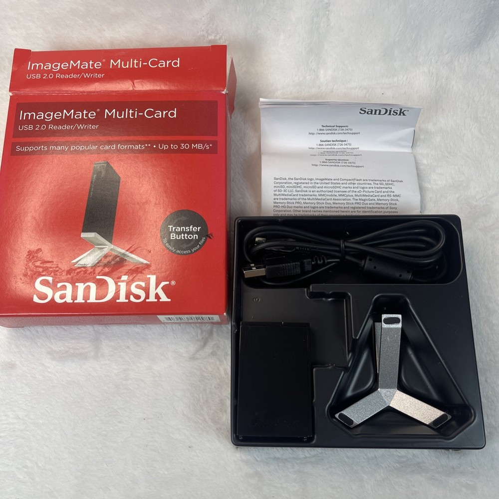 SanDisk ImageMate Multi-Card USB 2.0 Reader/Writer SDDR-199-A20 Open Box