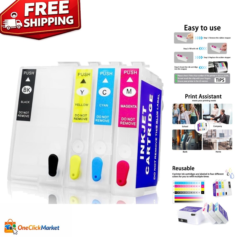 Refillable Sublimation Ink Cartridges for WF Printers - Environmentally Friendly
