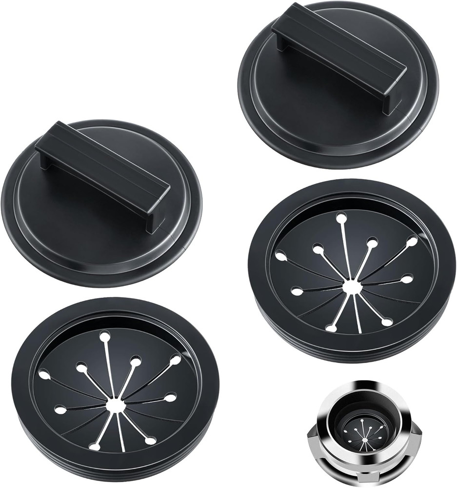 4Pcs 3 Inch Garbage Disposal Splash Guards with round Kitchen Sink Stopper