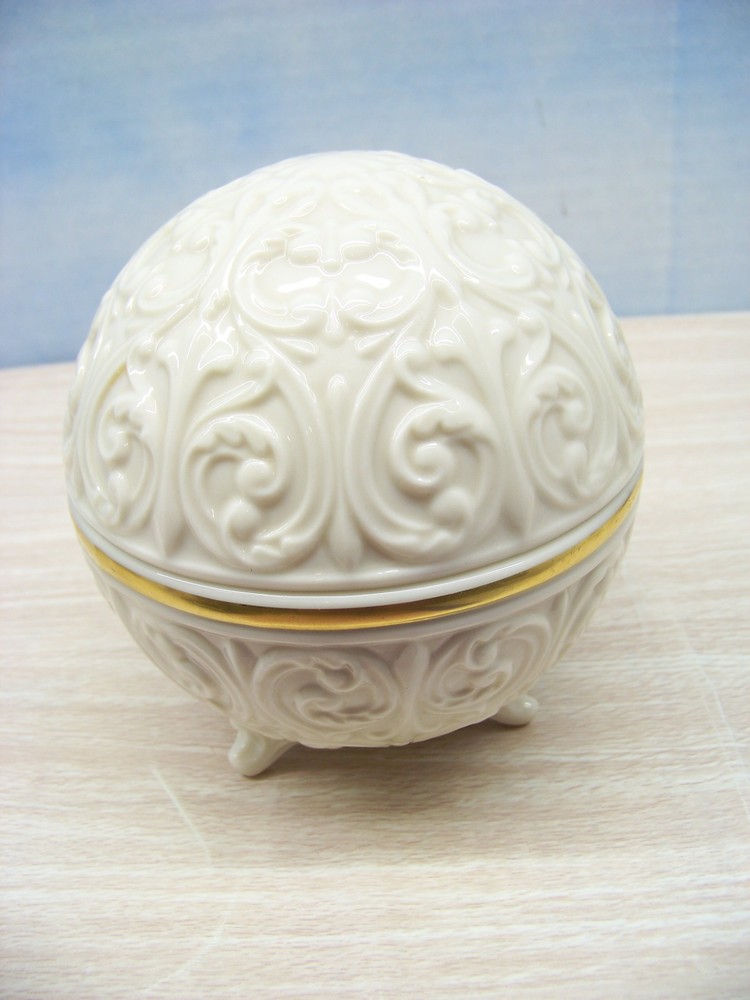 Lenox Footed Sphere Egg - Trinket Box