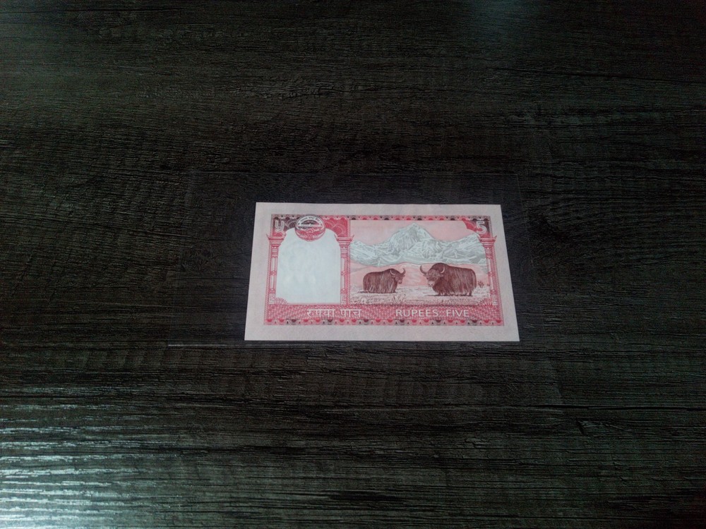 Nepal 5 Rupees (2008) - Yaks/Mt. Everest/p60 UNC