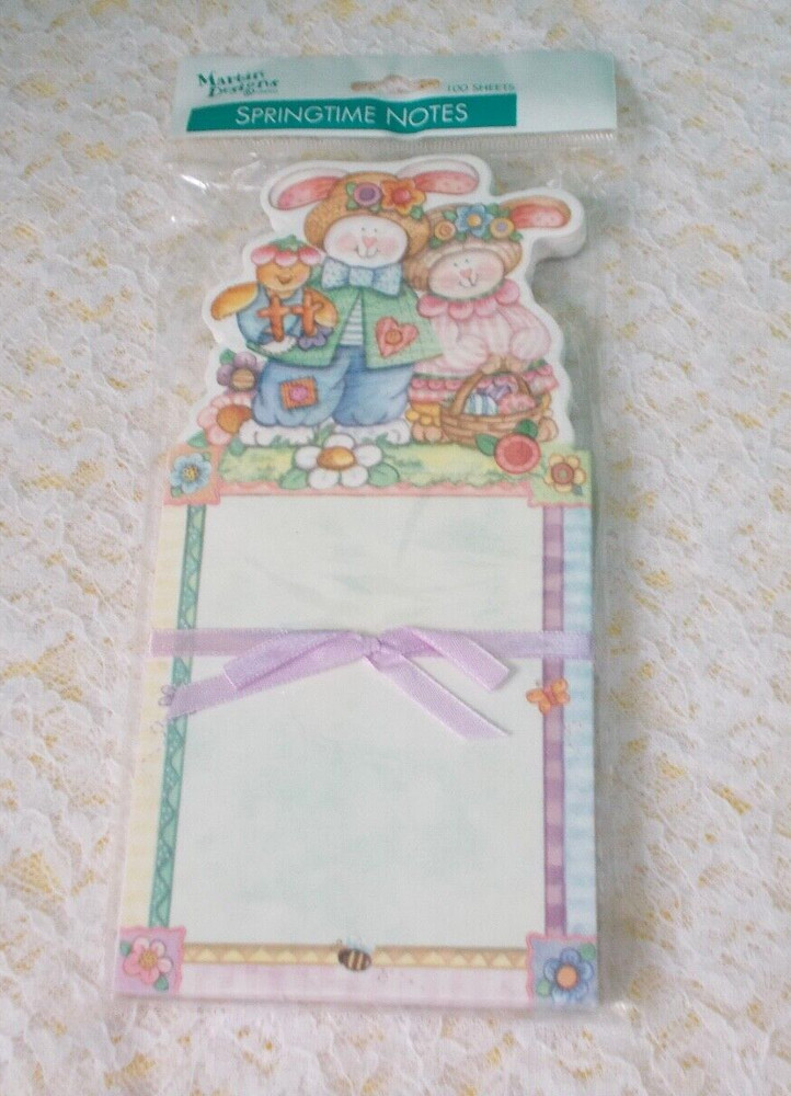 New! Sealed! Cute! Martin Designs"Springtime Notes" & Note/List Pad