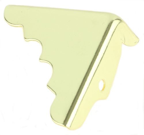 (4-Pack) Polished Brass Plated Corner Protector 1-1/4"