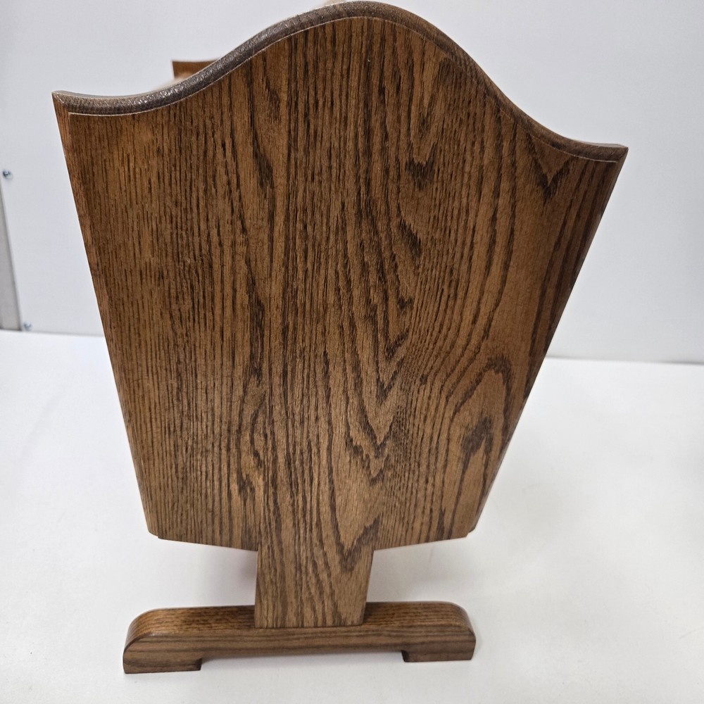 Vintage Solid Oak Magazine Rack Excellent Condition Wood