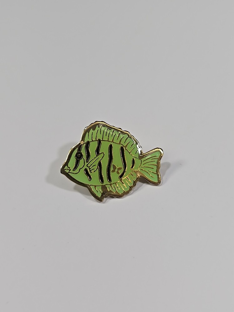 Fish Green Color Lapel Pin Thin Metal