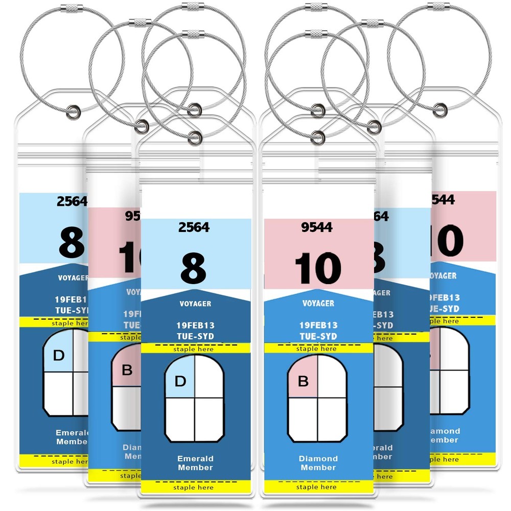 GreatShield Cruise Luggage Tag Holder (8 Pack) 8 Pack, 8 Tags