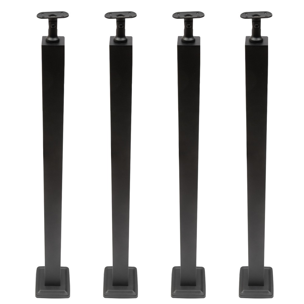 4 Pack Level drilled Cable Railing Post 36"x2"x2" Adjustable Top