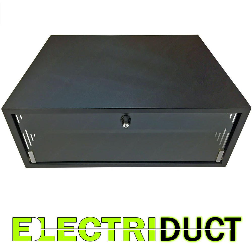 2U E-Pro Series Surface Mount Cabinet Rack Enclosure - Black - Electriduct