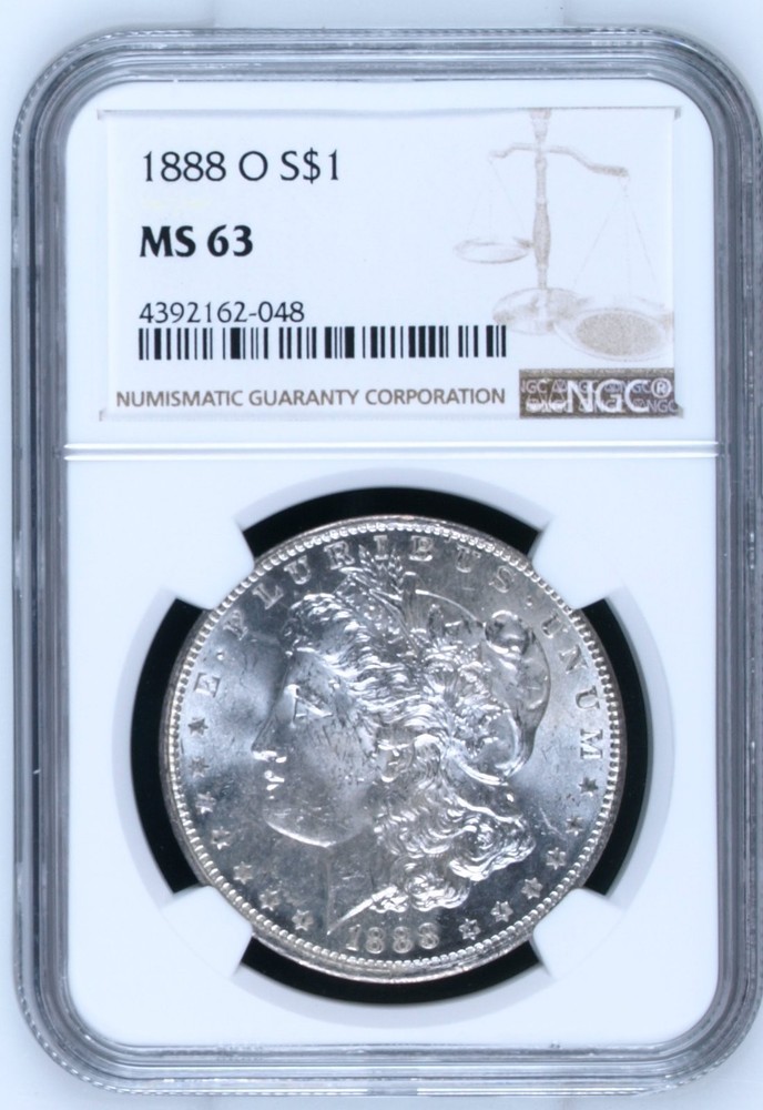 1888 O Morgan Silver Dollar NGC MS-63