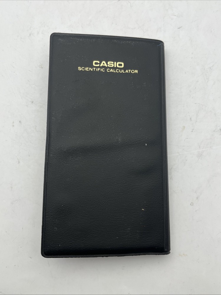 Casio FX-4000P Calculator with Case and Guide Untested NICE 1990's