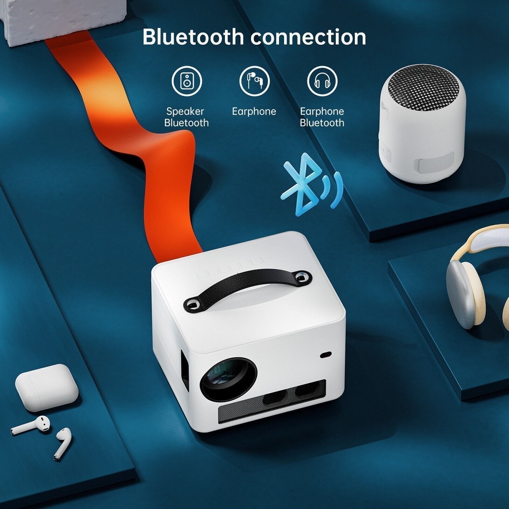 Native 1080P Projector WiFi Bluetooth Portable Home Theater For Android iPhone