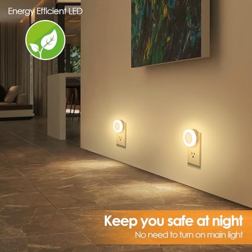 LED Night Lights Plug in, Dimmable Nightlight Plug Into Wall with Soft White