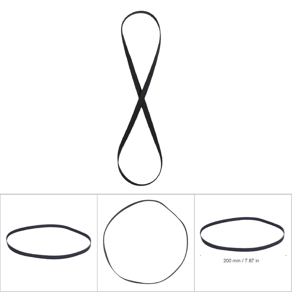 200mm Black Rubber Turntable Belt For Record Player