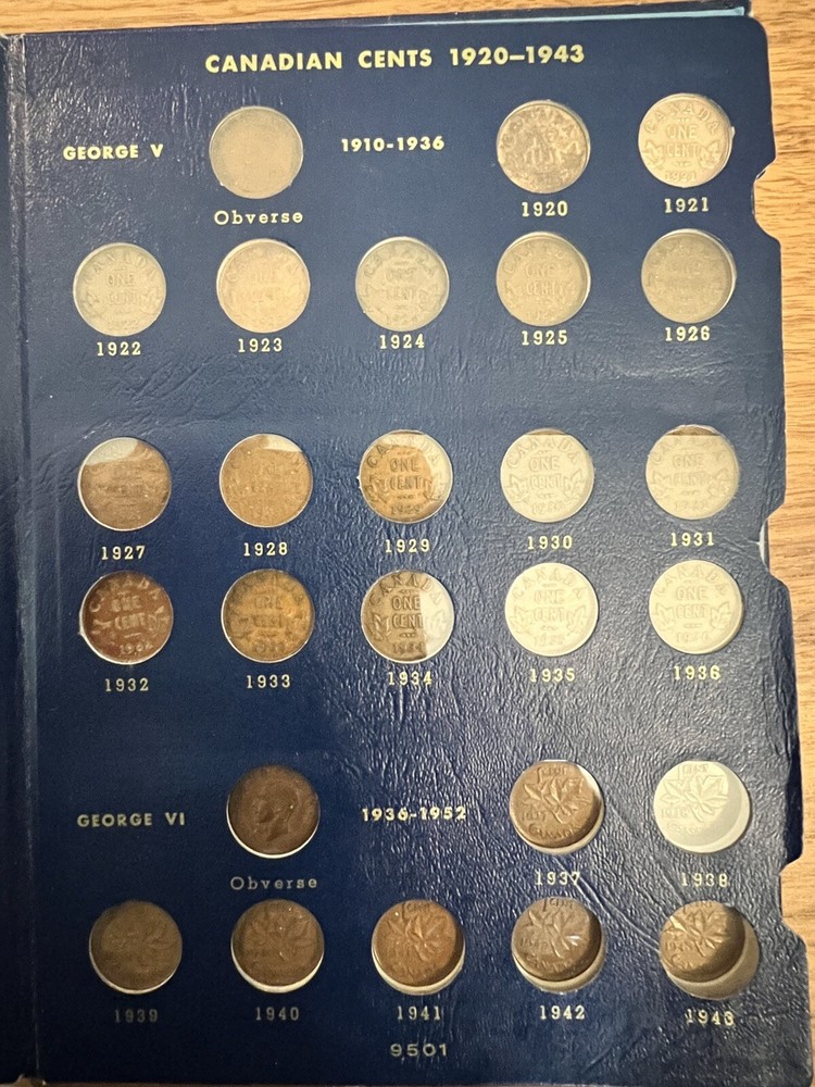 1920-1981 CANADIAN SMALL CENTS COMPLETE SET.