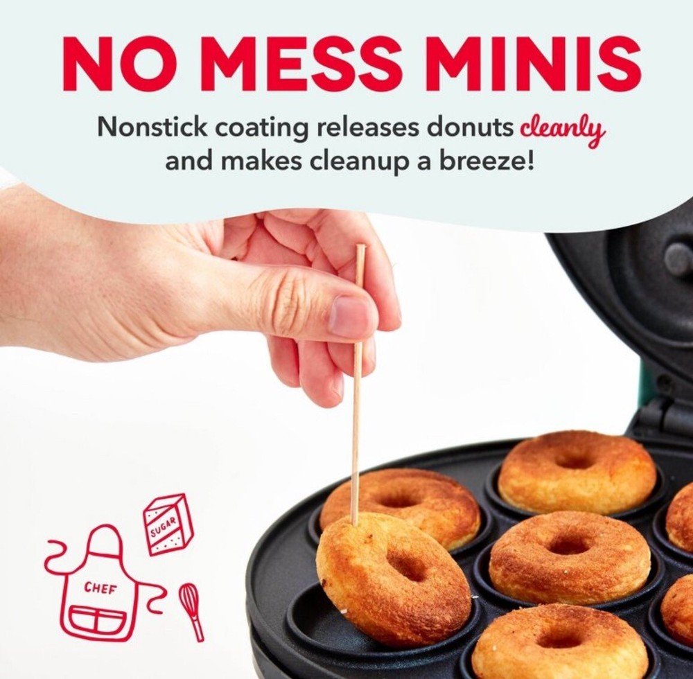 DASH Express MINI DONUT MAKER Non-Stick Donut Making Machine NEW