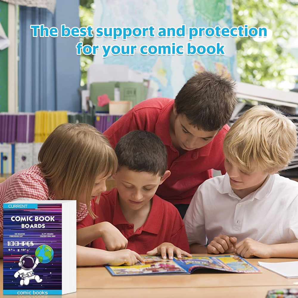 100 Current Size Comic Book Boards Acid Free Thick Durable White