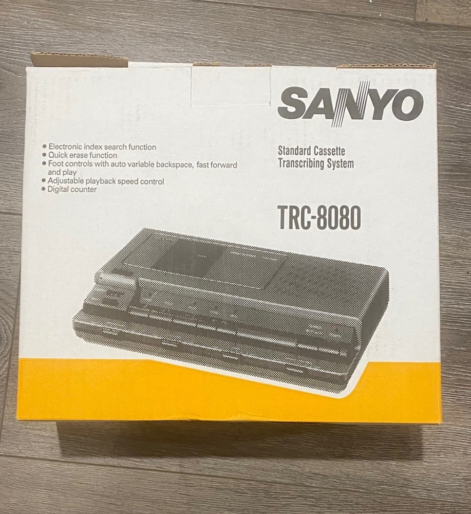 Sanyo TRC 6400 Memoscriber Microcassette Transcriber New