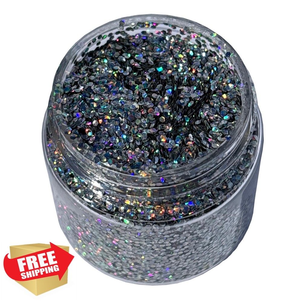 Magic Mirror Chunky Glitter - Biodegradable Silver - 0.75 oz Jar
