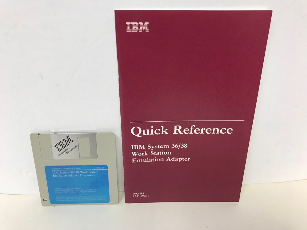 IBM SYSTEM 36/38 WORK STATION EMULATION ADAPTER QUICK REFERENCE 69X6285