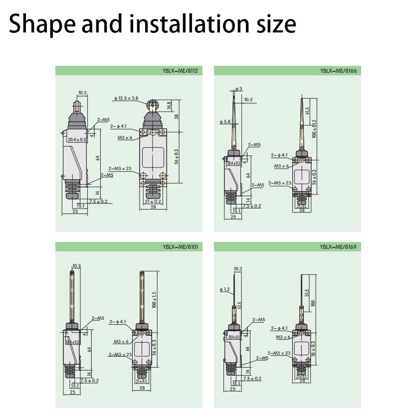 ME Self Reset Limit Switch Rotary Adjustable Roller Lever Arm Mini Limit Switch