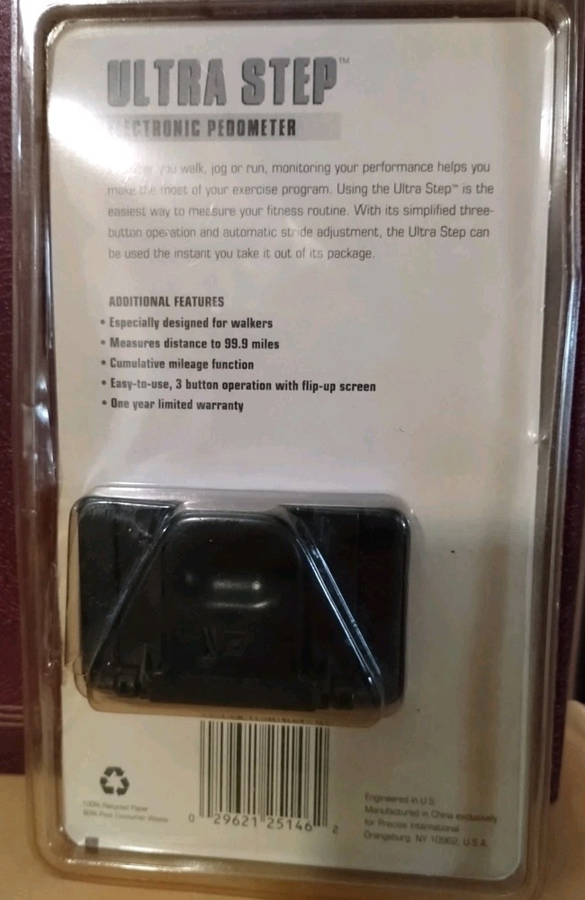 Vintage NOS Ultra Step Electronic Pedometer Precise Distance