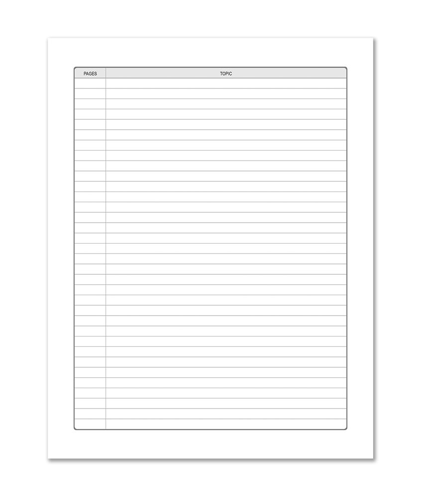 BookFactory Universal Note Taking System (Cornell Notes) / 8.5" x 11"