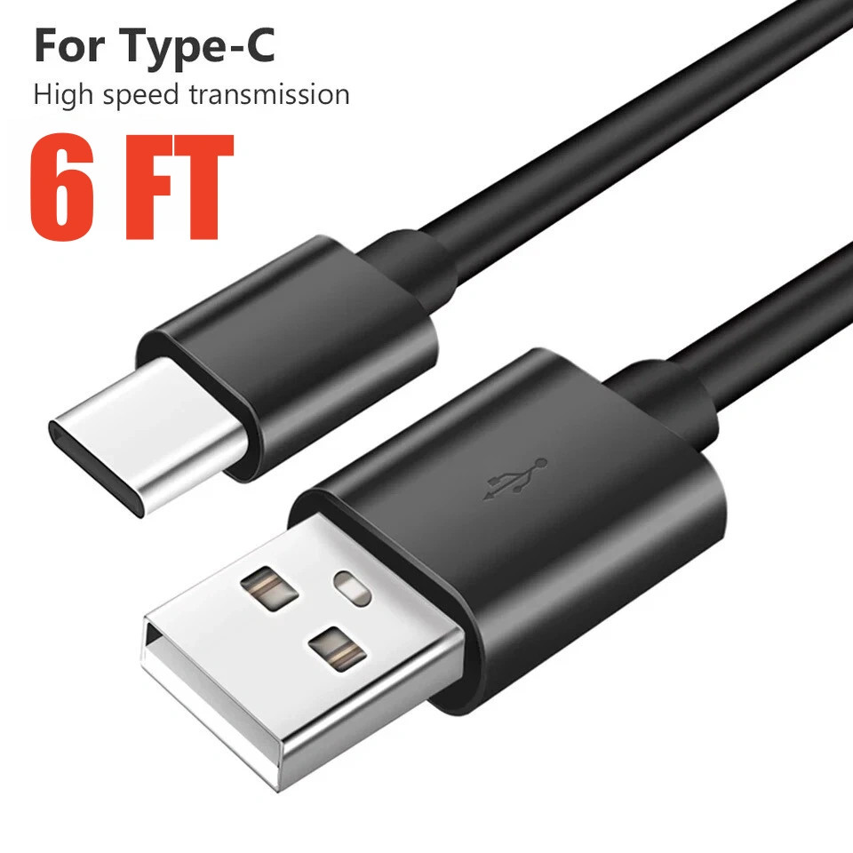 6FT USB C CABLE TYPE C to A FAST CHARGING DATA SYNC CHARGER CORD FOR SAMSUNG