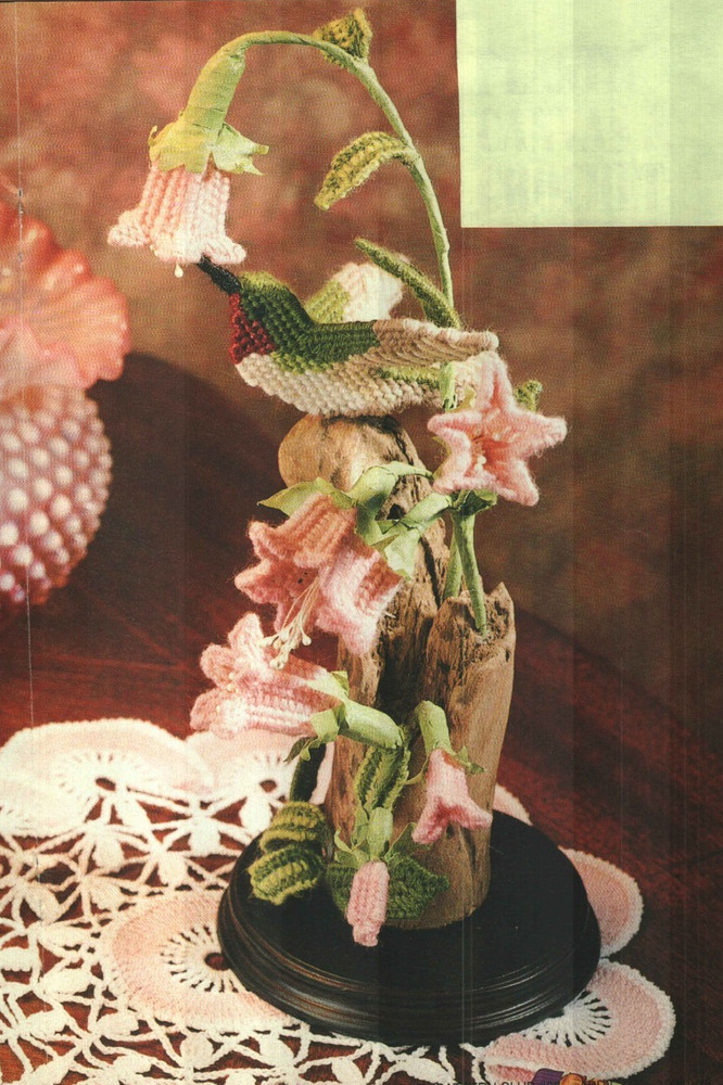 BIRD & BELLS SCULPTURE DIGEST SIZE PLASTIC CANVAS PATTERN INSTRUCTIONS