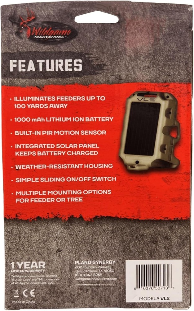 Night Hunting Green Light with Solar Panel - Motion Sensor Feeder Illuminator