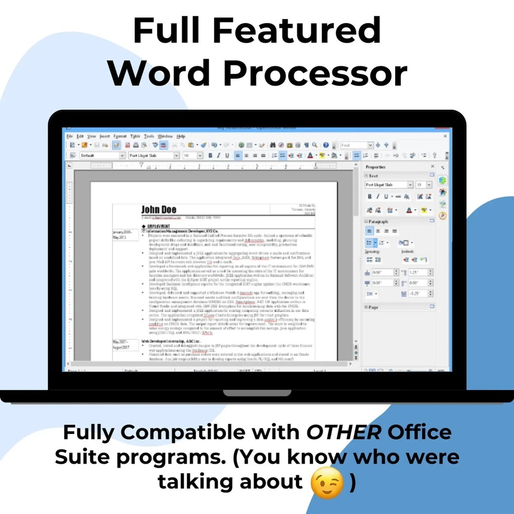 Open Office Home and Student for Windows Mac Linux - Office Software Suite 2026